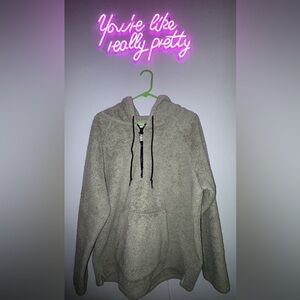 PINK Cozy Green Sherpa Hoodie